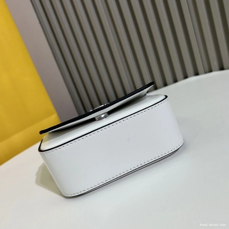 Affordable White Bag Calf In F Fendi Nano Leather 0806